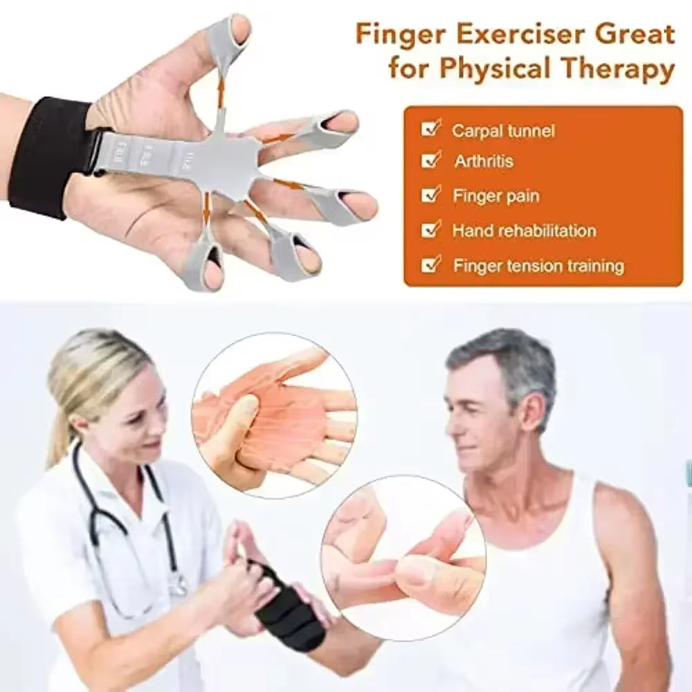 Silicone Grip Training and Exercise Finger Exercise Stretcher Hand Strengthener Arthritis Grip Trainer Grips