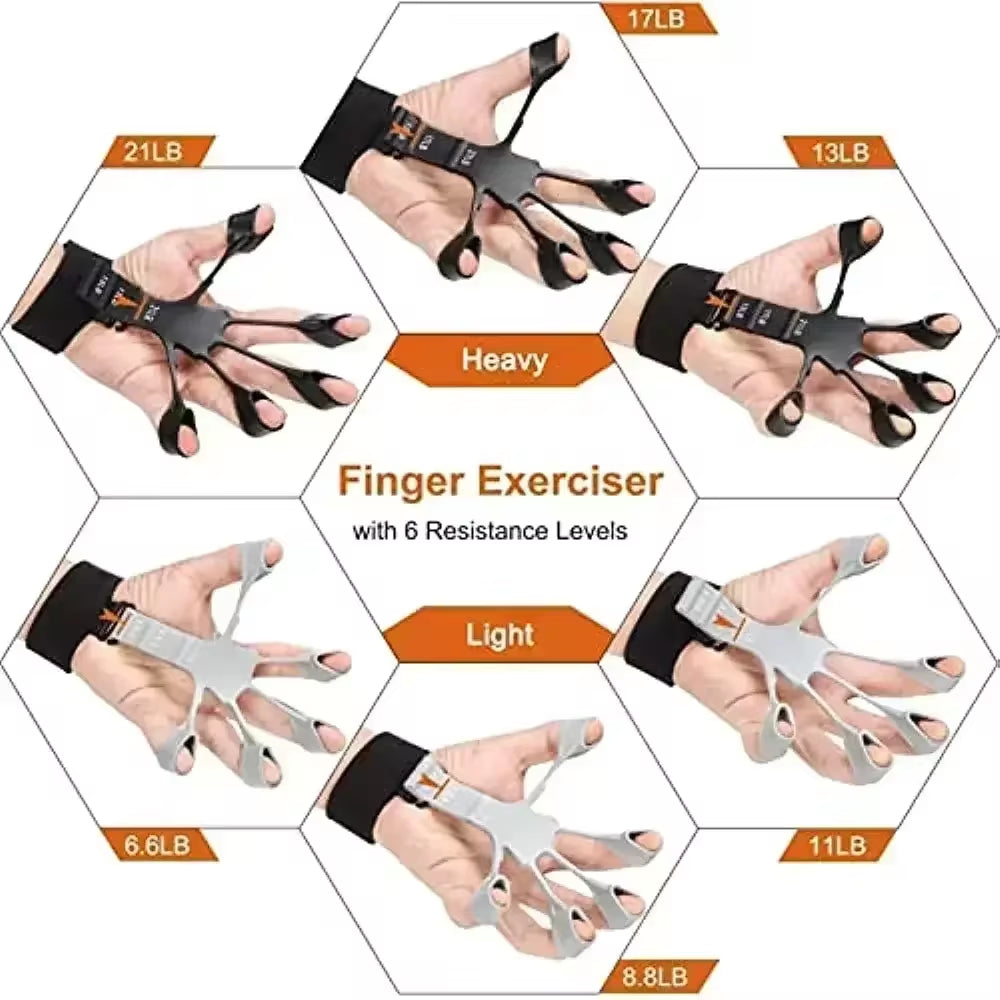 Silicone Grip Training and Exercise Finger Exercise Stretcher Hand Strengthener Arthritis Grip Trainer Grips