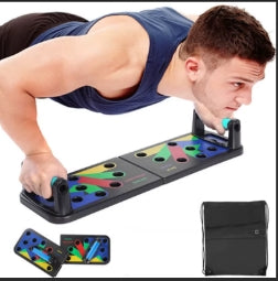 Portable Multifunctional Push-Up Board Set with Handles Foldable Fitness Equipment