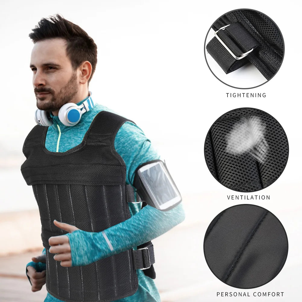  Weighted Vest Jacket Sand Clothing for Running and Fitness Training